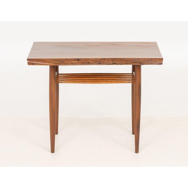 Brown George Nakashima American Black Walnut End Table, 1964-5 For Sale - Image 8 of 8