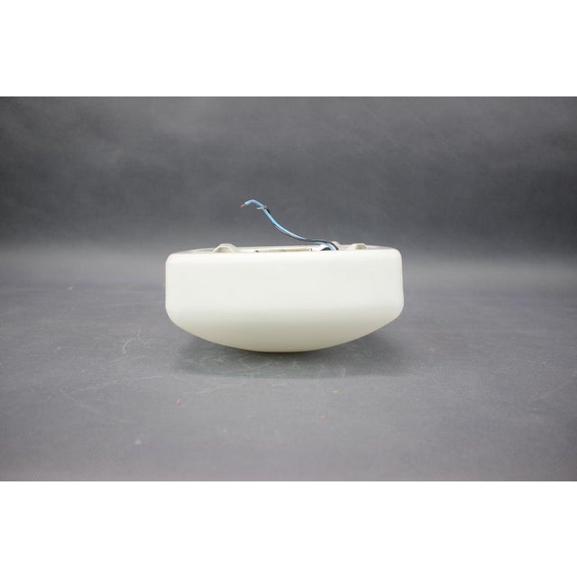 Mid-Century Czechoslovak Milk Glass Ceiling Light, 1960s For Sale - Image 6 of 10