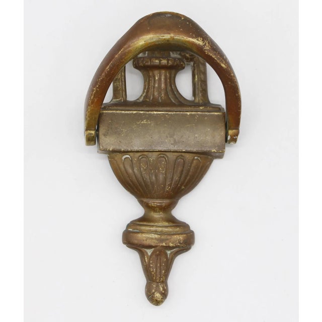 Mid 20th Century Traditional Bronze B Monogrammed Door Knocker For Sale - Image 4 of 7