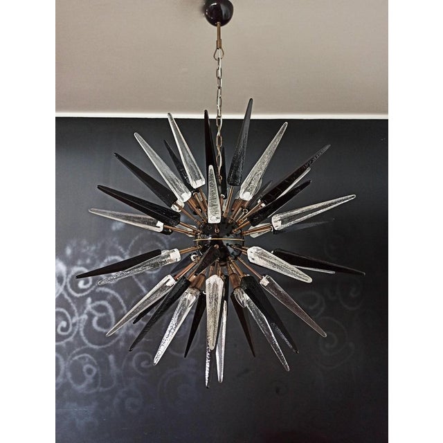 Black Murano Sputnik Chandelier, 1990s For Sale - Image 8 of 16