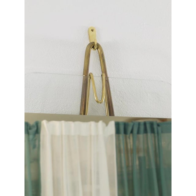 Carl Auböck Vienna Brass Wall Mirror by Carl Auböck, Austria, 1950s For Sale - Image 4 of 18