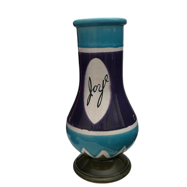 Blue Vintage and Super Rare Alvino Bagni ‘Anger’ and ‘Joy’ Vase Set For Sale - Image 8 of 12