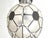 Stunning 1960s capiz shell light in the shape of a bouquet of flowers with big-eyed petals, dimensional leaves, bronze...