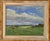 Green Original Landscape With Hay Bales Oil Painting, Framed For Sale - Image 8 of 8