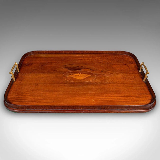 Antique Serving Platter, English Afternoon Tea Tray, Georgian Revival, Edwardian For Sale - Image 4 of 10