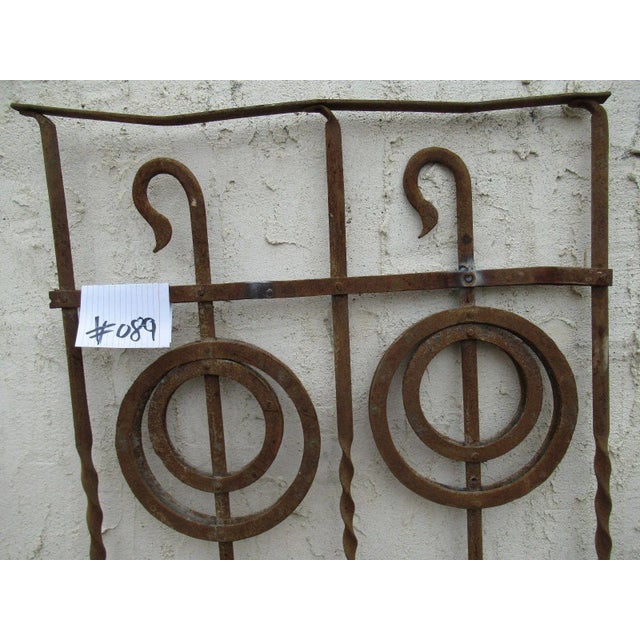 Victorian Antique Victorian Iron Gate Window Garden Fence Architectural Salvage Door #089 For Sale - Image 3 of 7