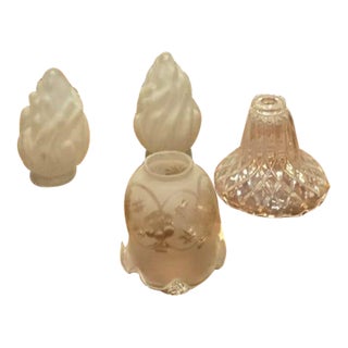 French Sèvres Porcelain Decorative Vase Set With Hand-Painted Artwork, Gold Leaf Accents & Bronze Mounts For Sale