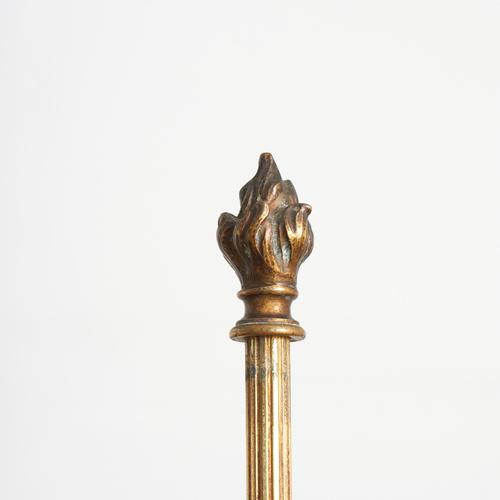 Antique French Brass Rise and Fall Pump Desk Lamp, 1890s For Sale - Image 5 of 10