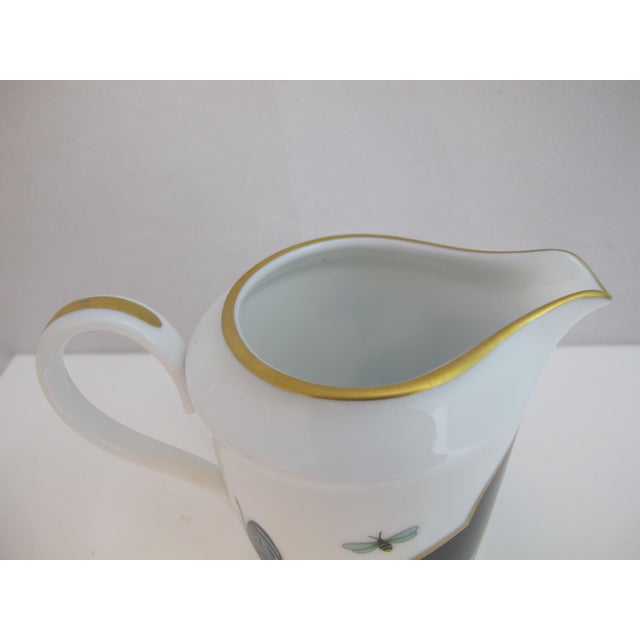 Lynn Chase Leopard Cat Design Jaguar Jungle Porcelain 24k Gold Creamer Pitcher For Sale - Image 9 of 10