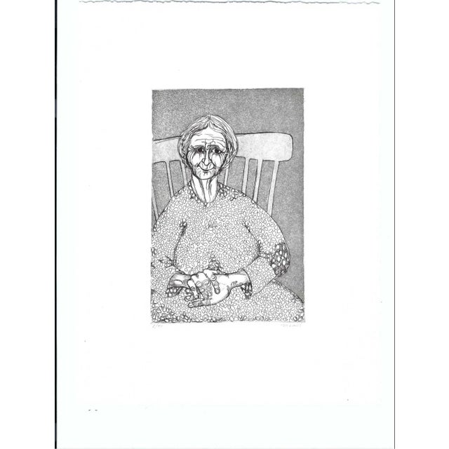 1990s etching with aquatint on paper by Vermont artist Rosemary Ladd. Pencil signed, and numbered 6 of 50. Combined...