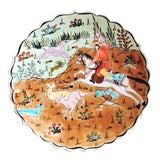 Image of Vintage Turkish Ottoman Scene Ceramic Hand-Painted Plate From Kutahya For Sale