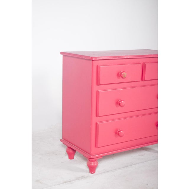 Mid-Century Modern Vintage Chest of Drawers in Pink, 1970s For Sale - Image 3 of 9