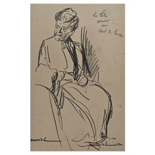 Pierre Georges Jeanniot, Figure, Original Drawing, Early 20th Century For Sale
