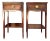 Rare Pair of Federal Mahogany Nightstands | Petite Vintage Bedside Tables For Sale