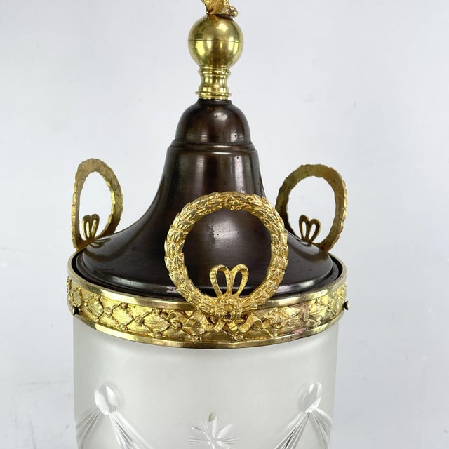 Art Nouveau Hanging Lamp with Eagle, 1890s For Sale - Image 3 of 11