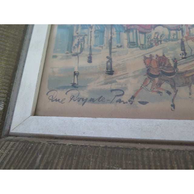 The original picture box frame, houses this beautiful Parisian print from the early 1950's. This was purchased from a...