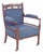 English Ladys Chair in Blue Upholstery For Sale - Image 15 of 15
