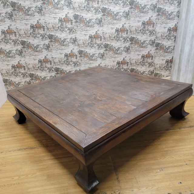 Antique Shanxi Province Chinese Elm Coffee Table This antique coffee table from the Shanxi Province of China was...