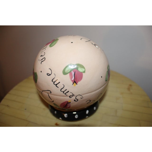 80's Vintage J Jorgenson Ceramic Globes - Set of 3 For Sale - Image 4 of 8