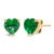 Discover the quintessence of elegance with these heart-shaped green emerald stud earrings, exquisitely cradled in 14K...