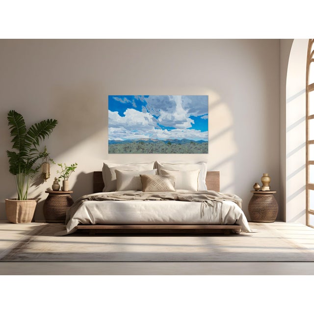Where the Light Breaks by Michael Magrin | Oil on Canvas Mountain Landscape With Clouds For Sale - Image 14 of 14
