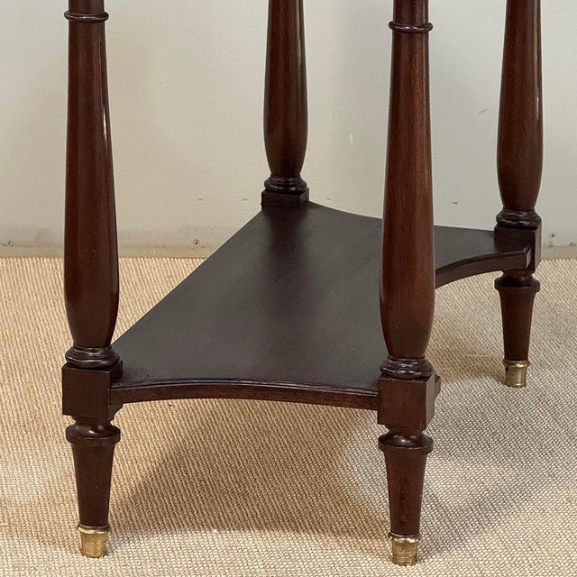 Antique French Directoire Mahogany Console With Carrara Marble Top For Sale - Image 11 of 17
