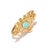 Contemporary Mystic Turquoise Evil Eye Gold Adjustable Band Ring, Size 8 For Sale - Image 3 of 9