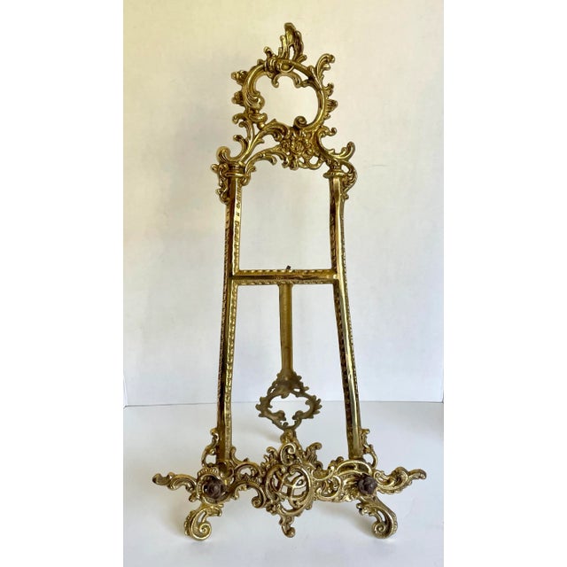 MidCentury French Ornate Brass Tabletop Easel Chairish