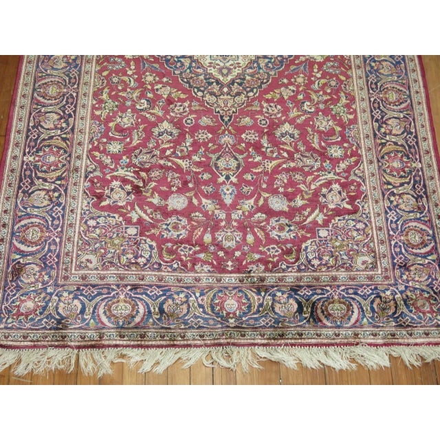 Antique Persian Silk Area Rug For Sale - Image 4 of 6