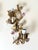 Vintage Italian Mirrored Gilt Metal and Porcelain Rose Sconces, 1940s, Set of 2 For Sale - Image 15 of 18
