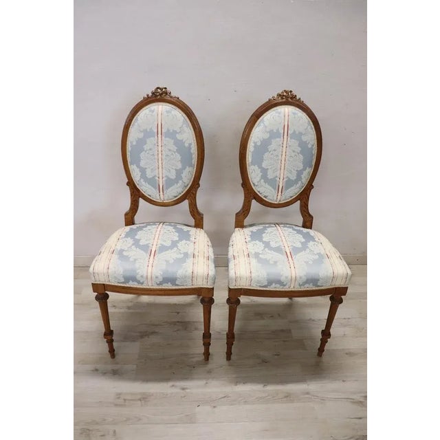 Set of Early 20th Century Carved Beech Wood Chairs For Sale - Image 3 of 12