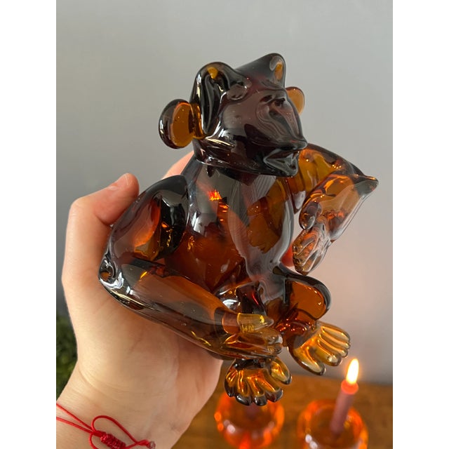 Beautiful large vintage art glass monkey from Murano , Italy. This piece is a stunning example for a well made art glass ....