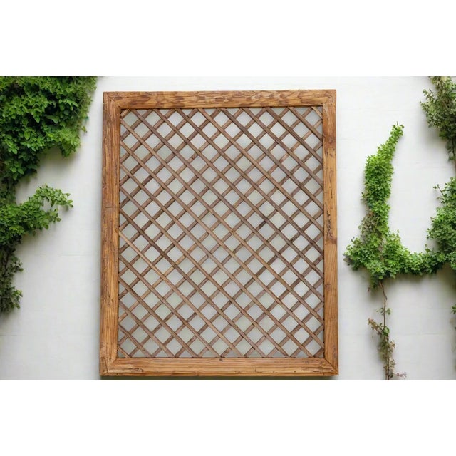 Antique Oxidized Gray Lattice Panel For Sale - Image 9 of 9