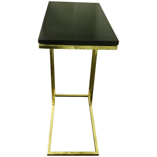 Contemporary Marko Marble Top Accent Table Living Room Side