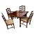 Guy Chaddock English Parquet Dining Table With 6 Chairs For Sale