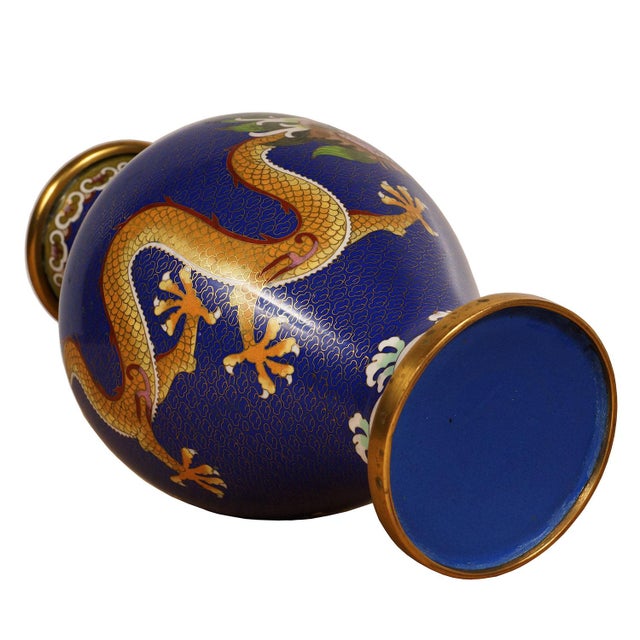 Vintage Chinese Cloisonne Dragon Vase Chairish