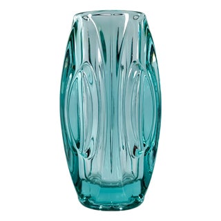 Mid-Century Glass Vase attributed to Rudolf Schrötter for Sklo Union, 1950s For Sale