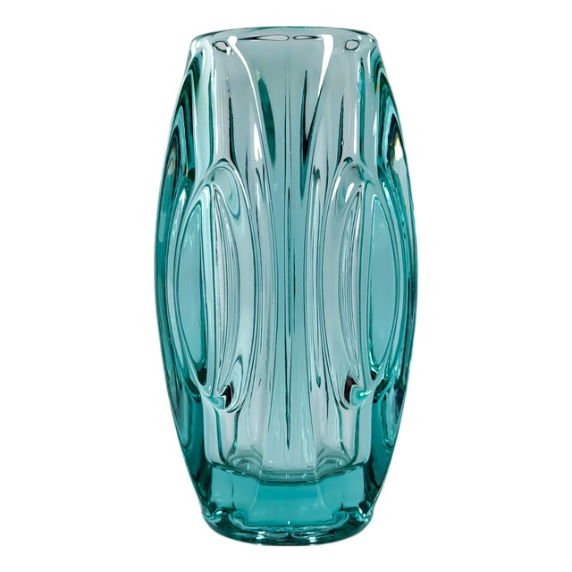 Mid-Century Glass Vase attributed to Rudolf Schrötter for Sklo Union, 1950s For Sale