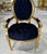 Black Rococo Black Velvet Accent Chair With Luxurious Gold Leaf Details For Sale - Image 8 of 8