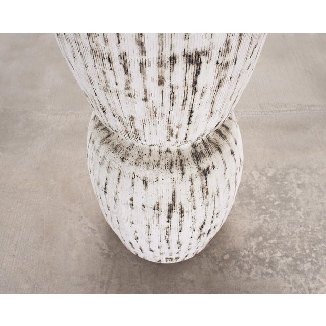 Kristina Riska Ceramic Stoneware Winter Urn Vase 4.5 Ft For Sale - Image 9 of 18