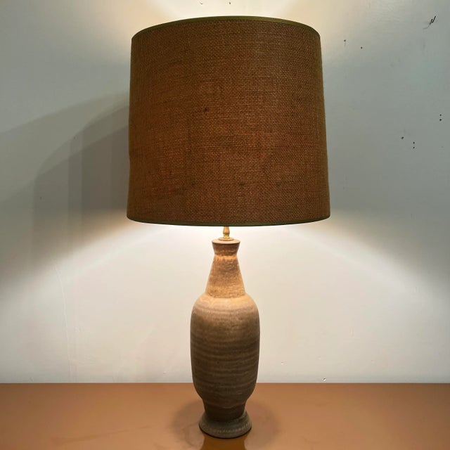 Mid-Century Modern Mid 20th Century Pottery Lamp Design Technics For Sale - Image 3 of 11