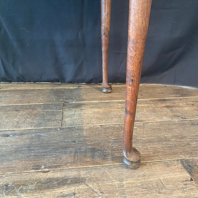 Late 18th Century English Georgian Oak Side Table With Drawer For Sale - Image 11 of 14