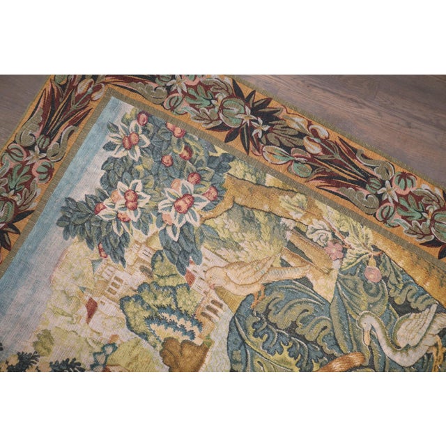 Textile Hand Loom mid 20th French Aubusson Tapestry rug no. j5220 For Sale - Image 7 of 9