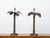 French Pair of French 1920s Bronze Palm Tree Table Lamps on Octagonal Bases, USA Wired For Sale - Image 3 of 11