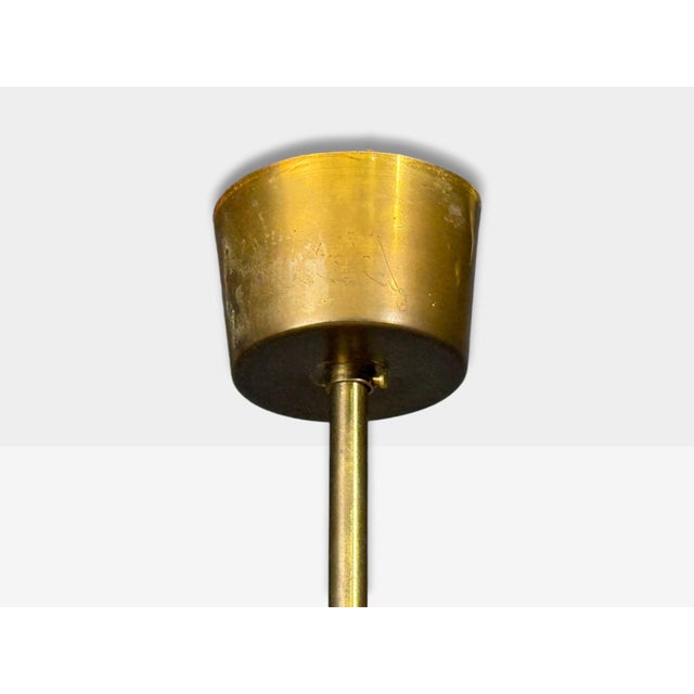 1960s Carl Fagerlund, Pendant Light, Textured Glass, Brass For Sale - Image 14 of 15