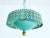 1950s Turquoise Garden Pendant Chandelier For Sale - Image 5 of 14