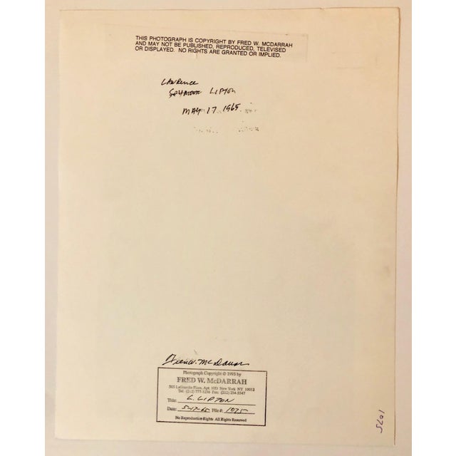 1960s Fred McDarrah, Vintage Silver Gelatin Photograph Lawrence Lipton Photo Beatnik Beat Writer, 1965 For Sale - Image 5 of 6