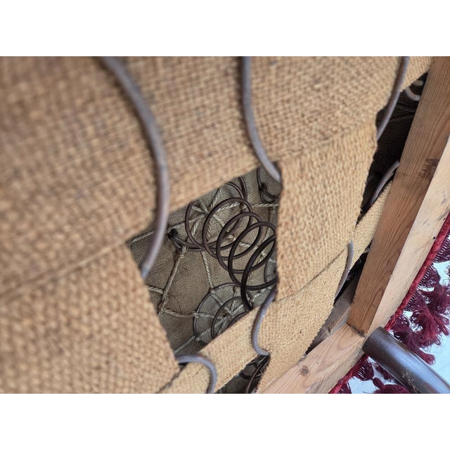 Danish Highback Armchair in Velour with Beech Legs, 1950s For Sale - Image 17 of 18