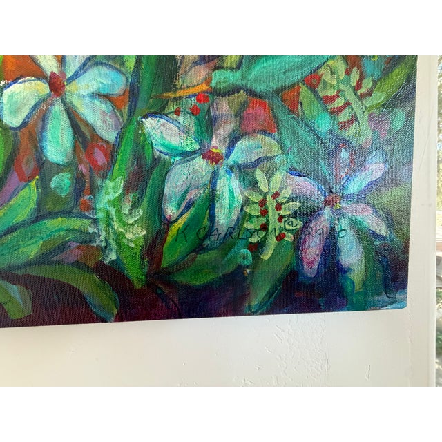 Purple "Jumby Playin" Stunning Original Painting by Mary Katherine Carlson, Known as Kathy Carlson For Sale - Image 8 of 11