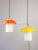 Mid-Century Glass and Brass Mushroom Pendant Lamps, Set of 2 For Sale - Image 12 of 12